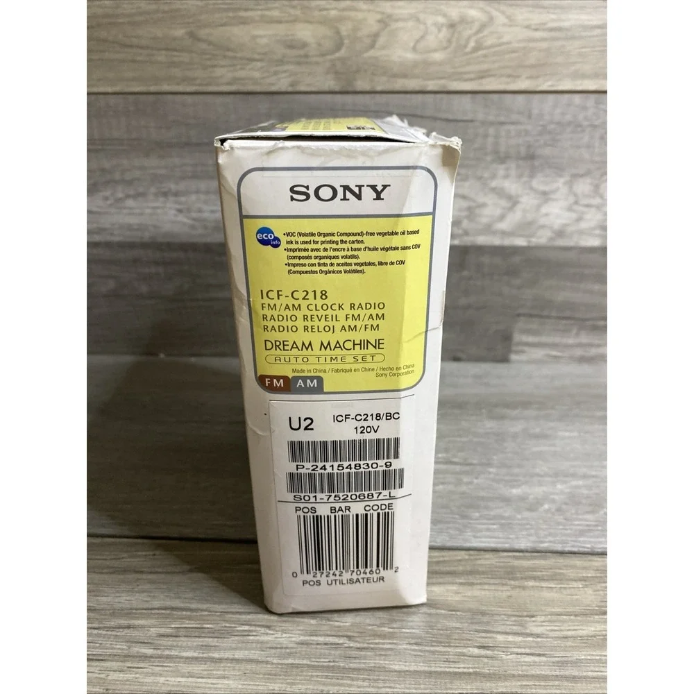 Sony ICF-C218 FM/AM Clock Radio Dream Machine NEW Open Box